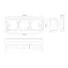 LED 3 delt kombinations baglygte sort - Billede 2