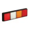 LED 4 delt kombinations baglygte sort
