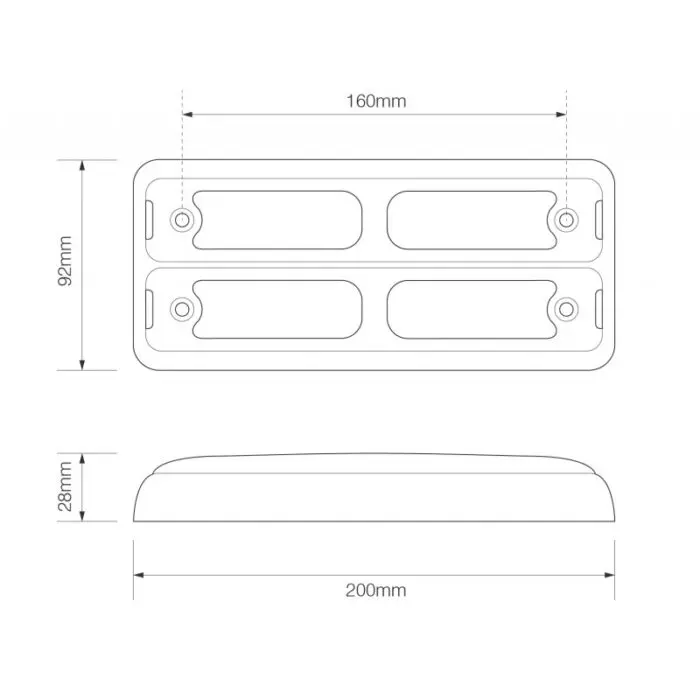 Alternative view of LED 2 delt udskiftningsramme krom