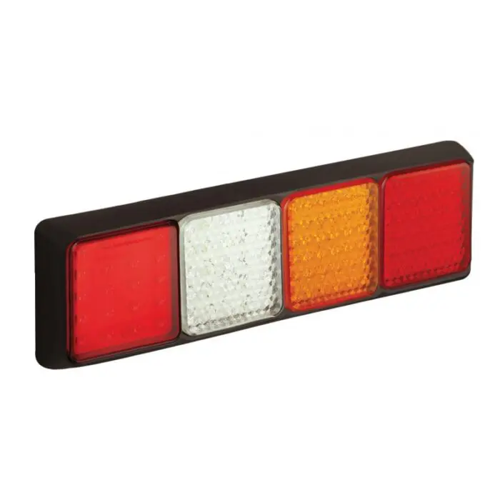 LED 4 delt kombinations baglygte sort