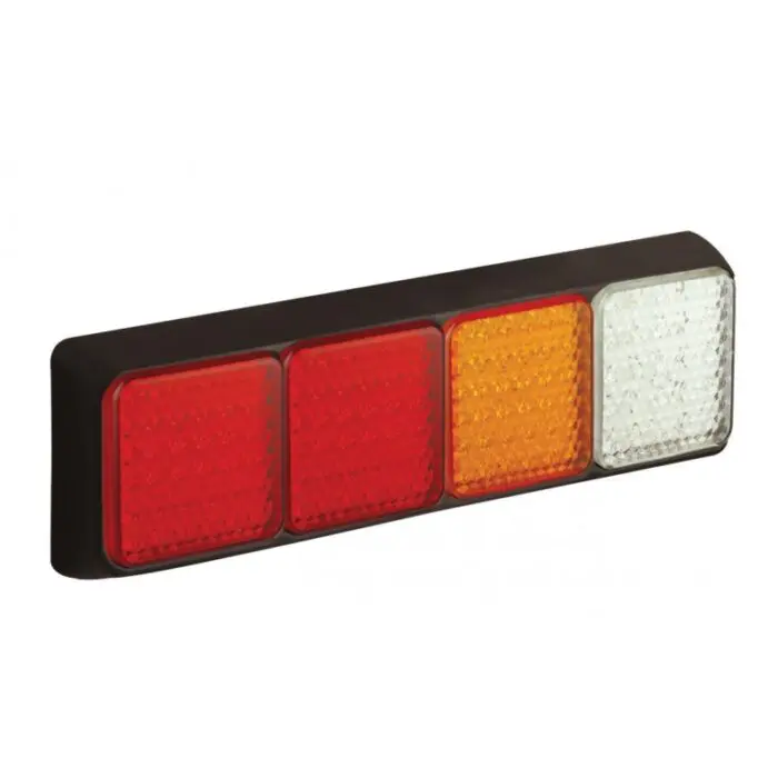 LED 4 delt kombinations baglygte sort