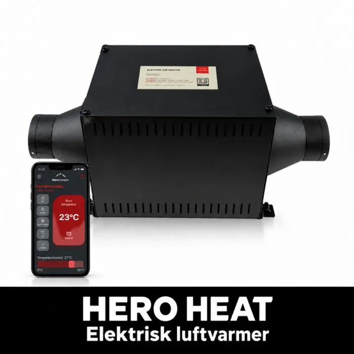 Hero Elektrisk luftvarmer 1500 watt bil & fritid drivhus