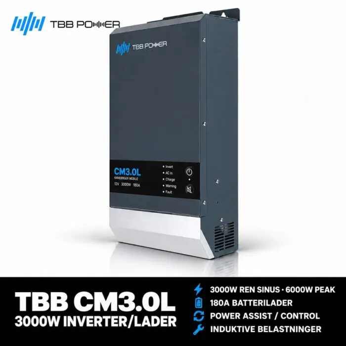 TBB CM3.0L lavfrekvent PROFF kombi Inverter 12V / 3000watt