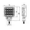 LED R23 arbejdslampe-baklys 76mm 1620 lumen - Billede 2