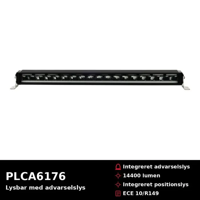 LED-lysbar 851mm med advarselslys – 14400 lumen