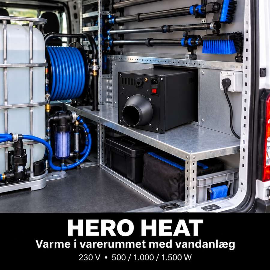 Hero Elektrisk luftvarmer 1500 watt bil & fritid drivhus - Billede 3