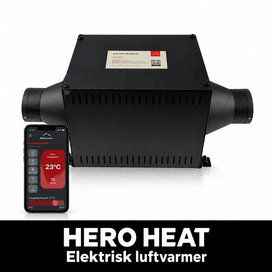 Hero Elektrisk luftvarmer 1500 watt bil & fritid drivhus
