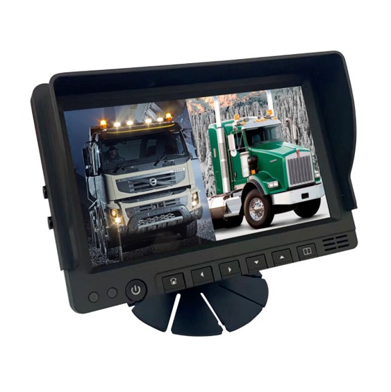 7" Bakkamera Monitor splitskærm 2 kanals
